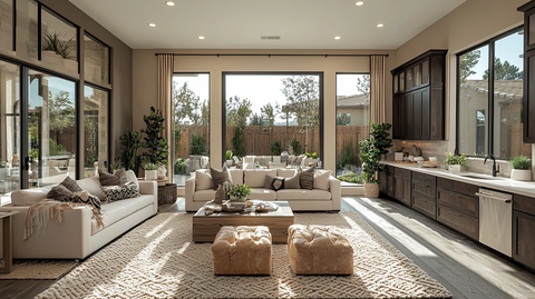 深棕橱柜白色台面