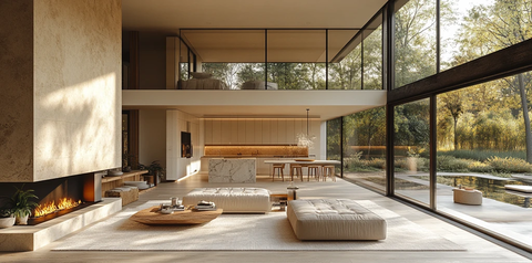 木地板白墙厨房