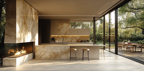 木地板白墙厨房