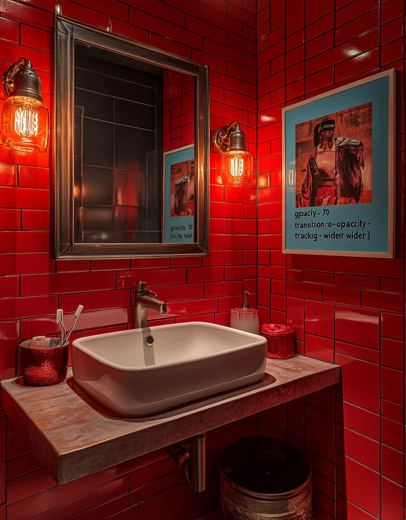 酒吧灯镜上装置