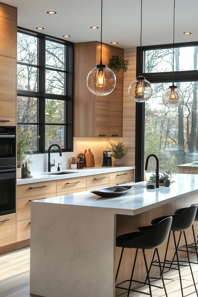 木柜白台岛窗设计