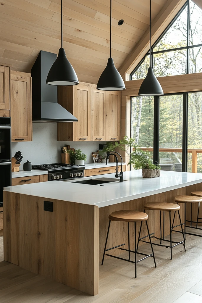 木柜白台岛窗设计