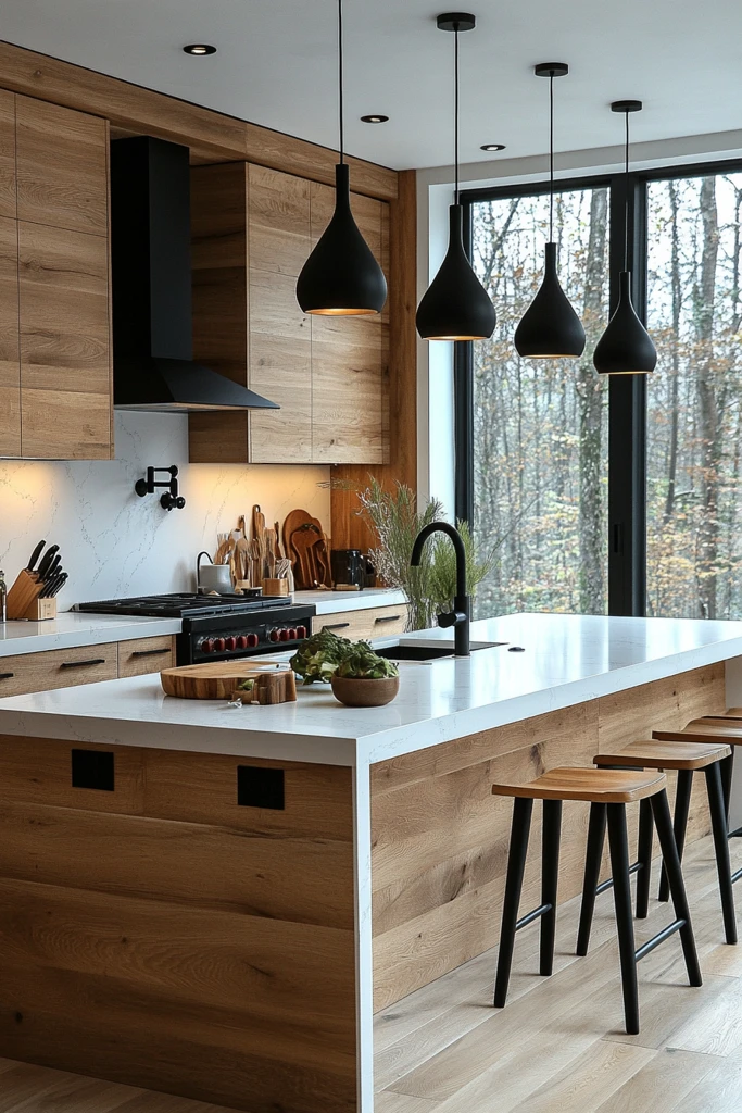 木柜白台岛窗设计