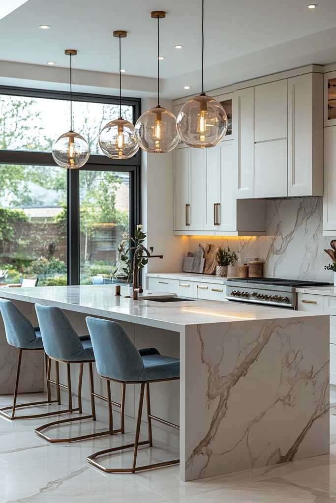 大理石岛台现代厨房