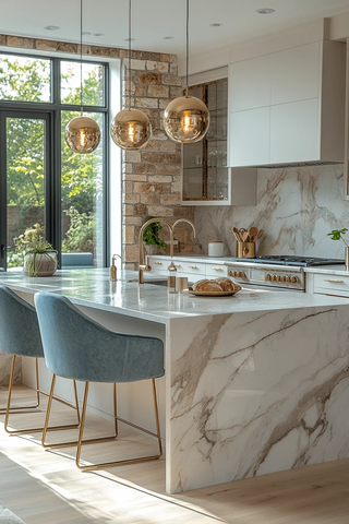 大理石岛台现代厨房