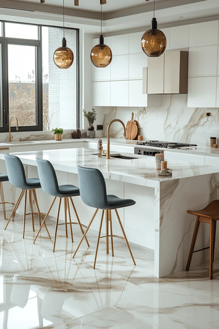 大理石岛台现代厨房