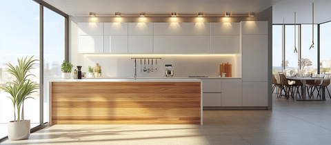 白色木质简约厨房