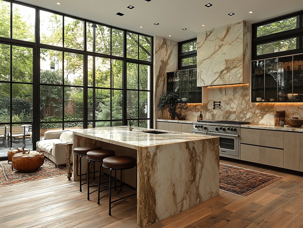 开放厨房连接客厅