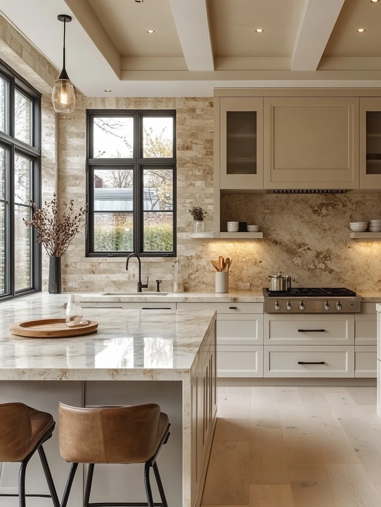 奶油色厨房设计