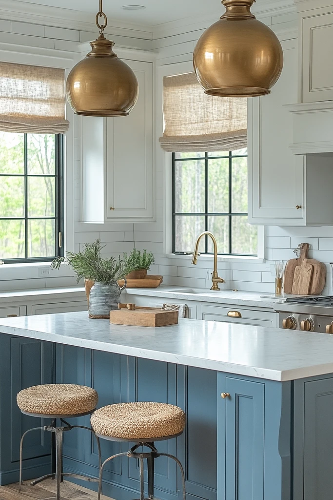 木纹橱柜白色墙面