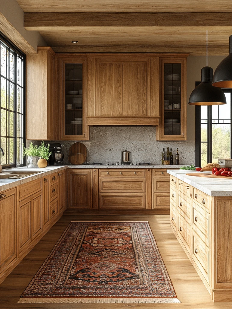 木柜大理石岛台