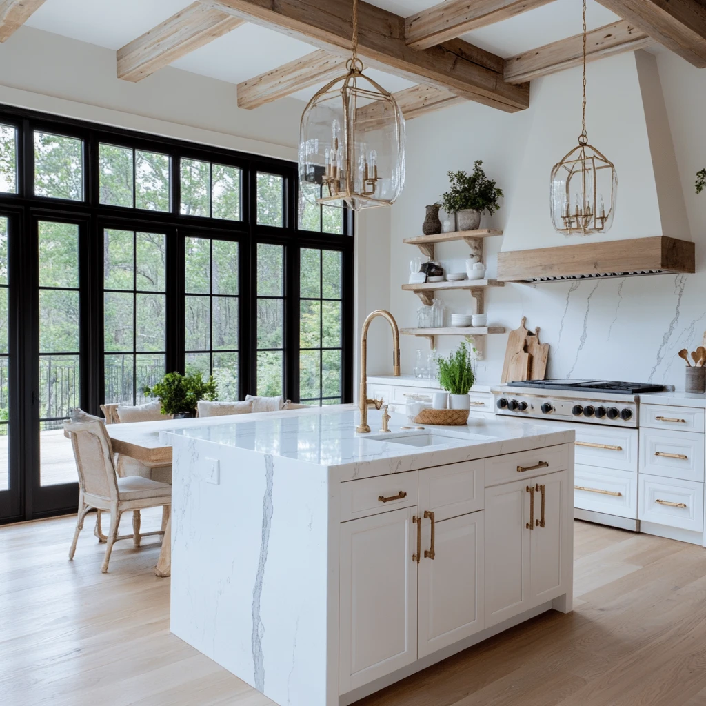 白色厨房木质家具