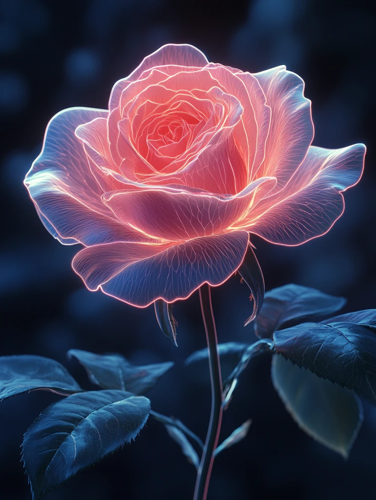 粉红花瓣发光壁纸