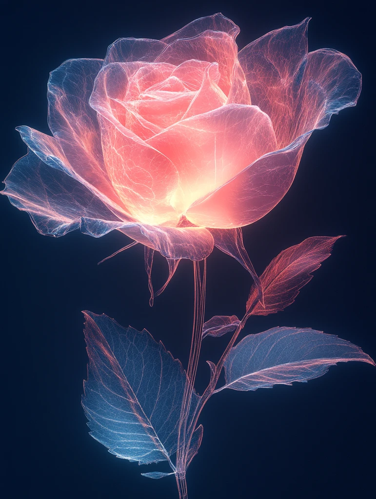 粉红花瓣发光壁纸