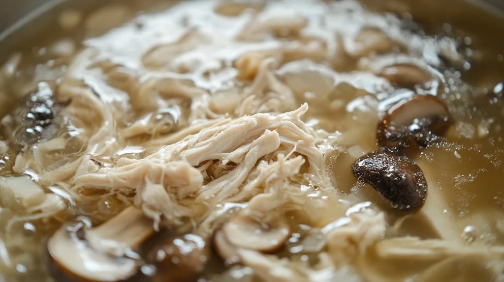 鸡丝蘑菇清汤