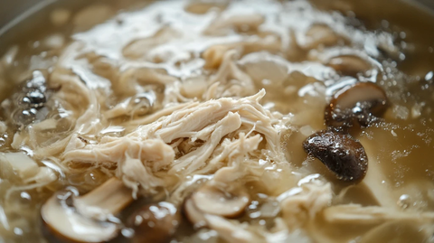 鸡丝蘑菇清汤