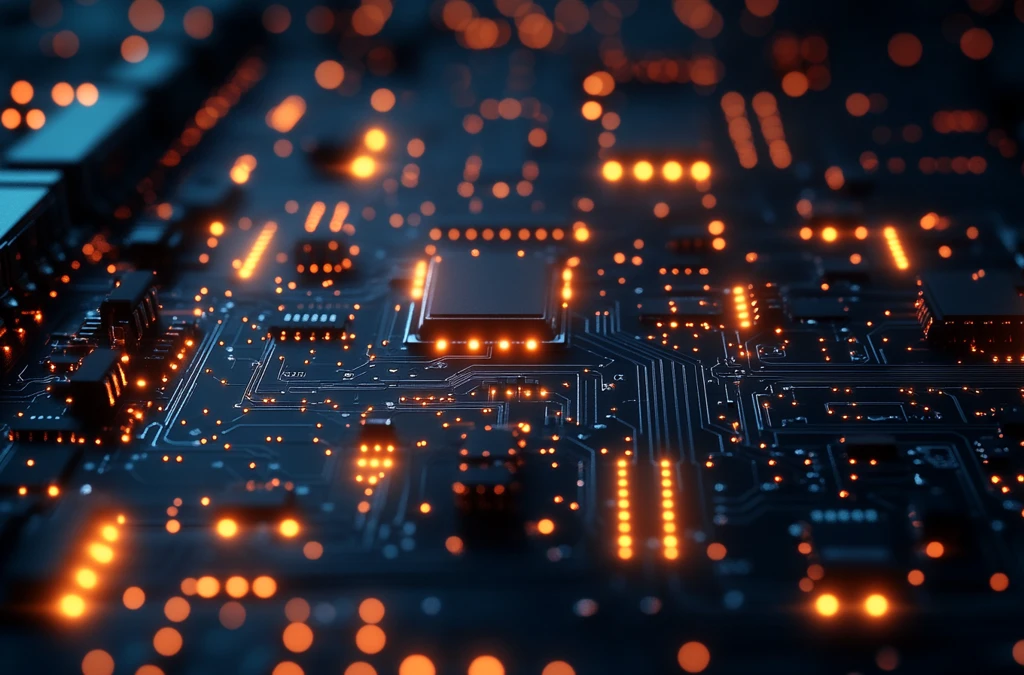 蓝色电路板背景