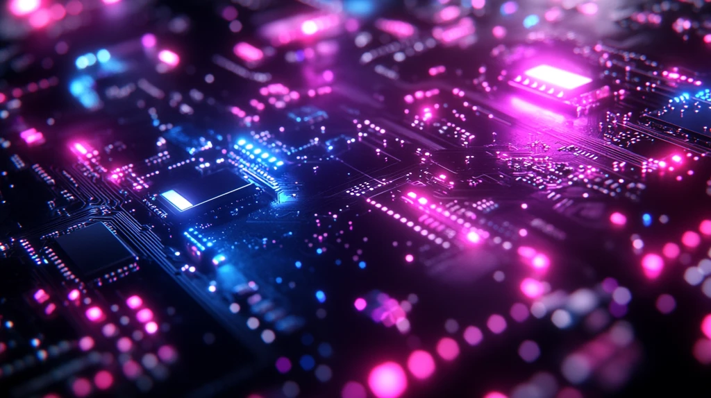 蓝色紫色芯片背景