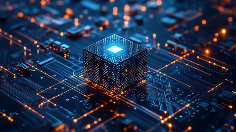 蓝色芯片电路板