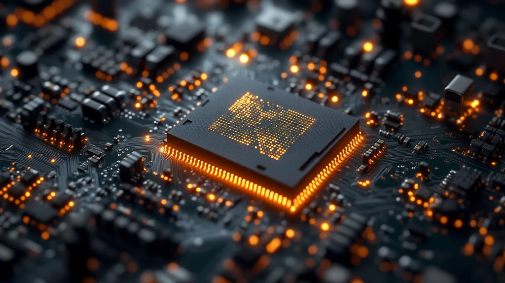 微芯片电路板特写