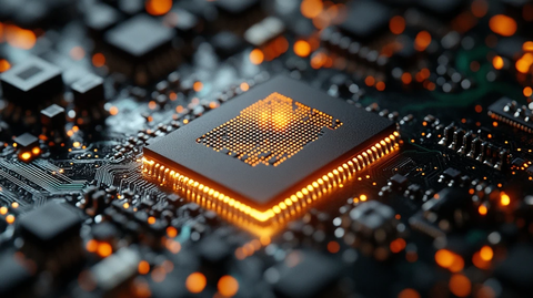 微芯片电路板特写