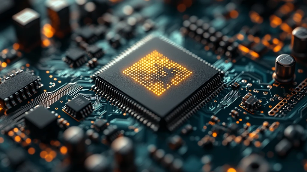 微芯片电路板特写