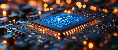 蓝色微芯片电路板