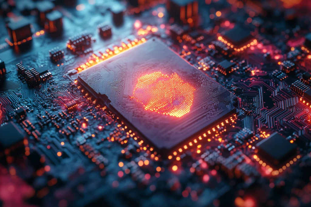 中国国旗芯片光束