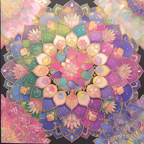 彩色曼陀罗图案