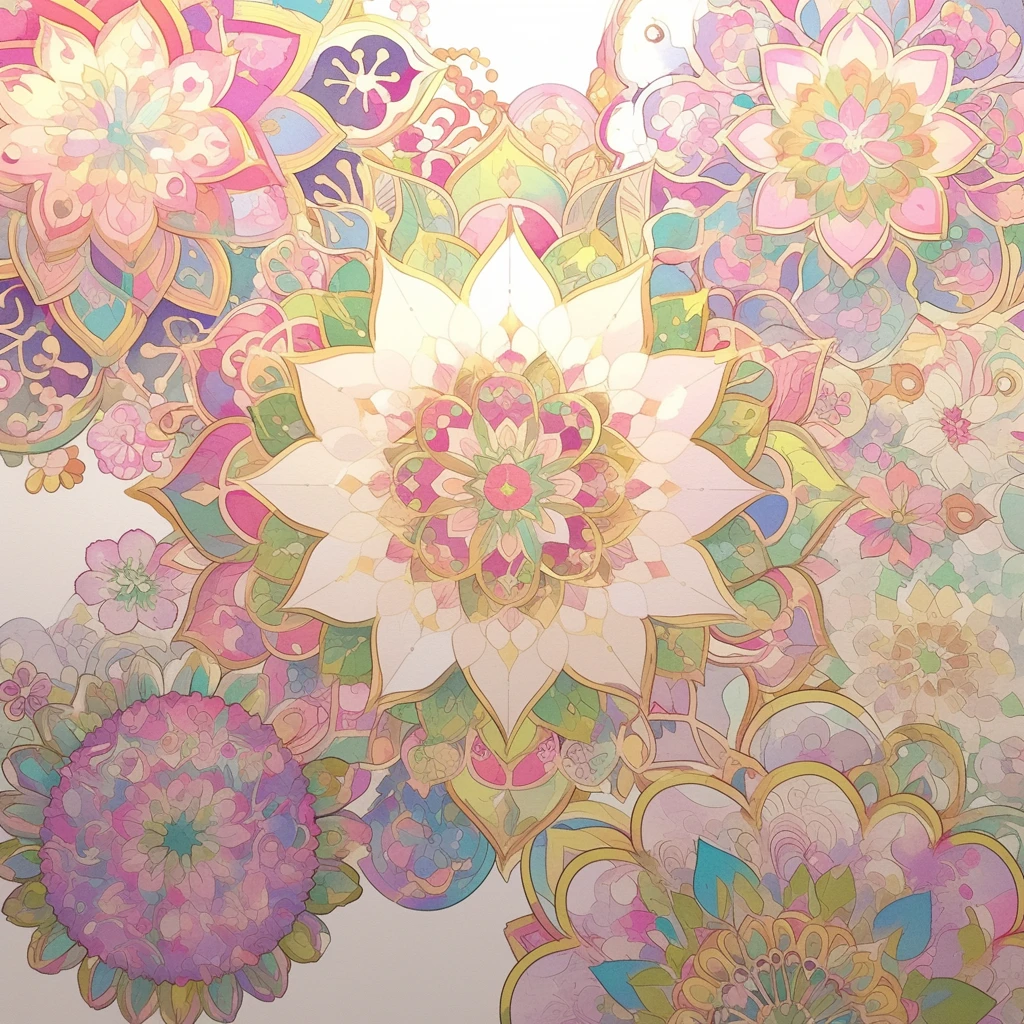 彩色曼陀罗图案