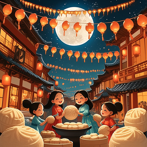 制作月饼庆中秋