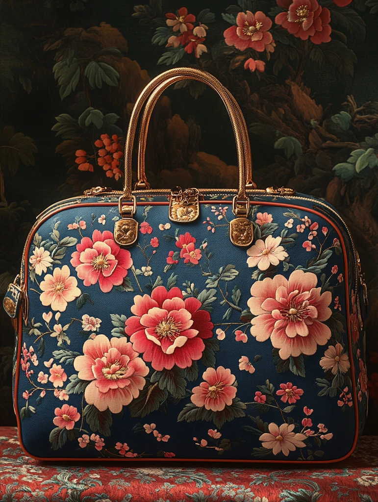 迪奥风格刺绣手提袋