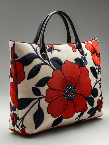 迪奥风格刺绣手提袋