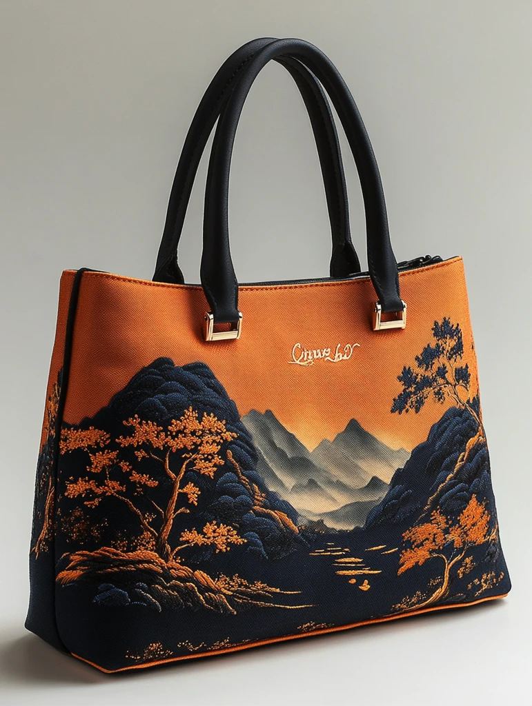 迪奥风格刺绣手提袋