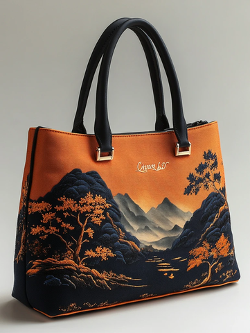 迪奥风格刺绣手提袋