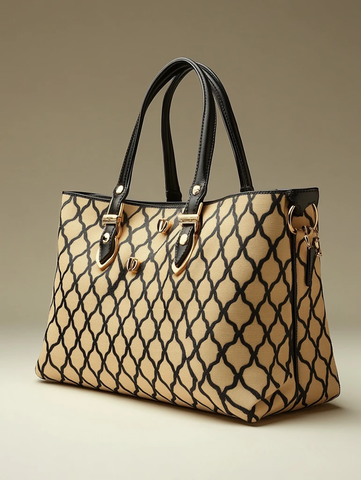 简约刺绣手提袋