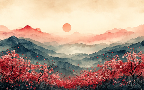 樱花桃花李花杏花图