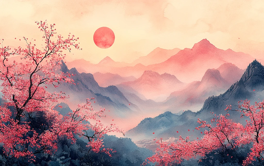 樱花桃花李花杏花图