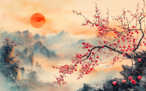 樱花桃花李花杏花图