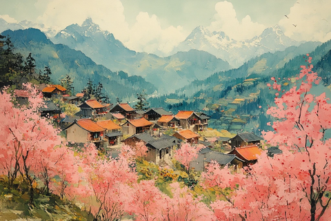 春风村景图