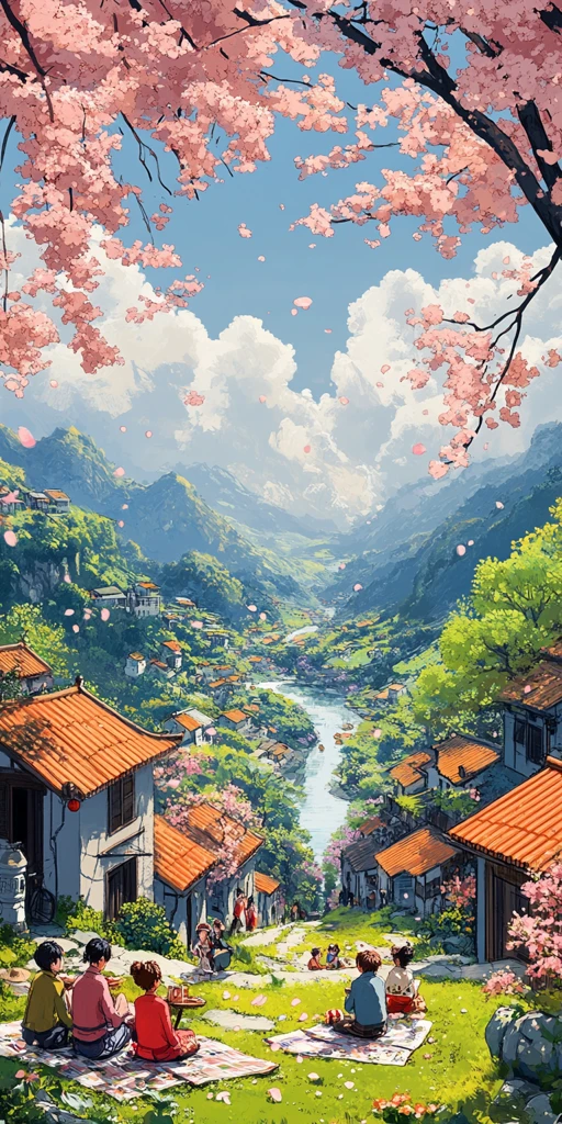 樱花树下野餐会