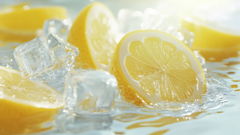 柠檬水融化冰块