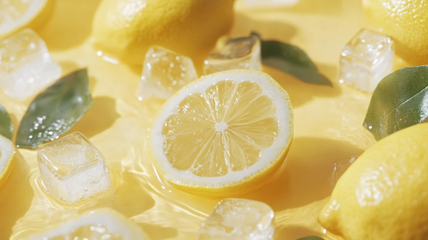 柠檬水与冰块