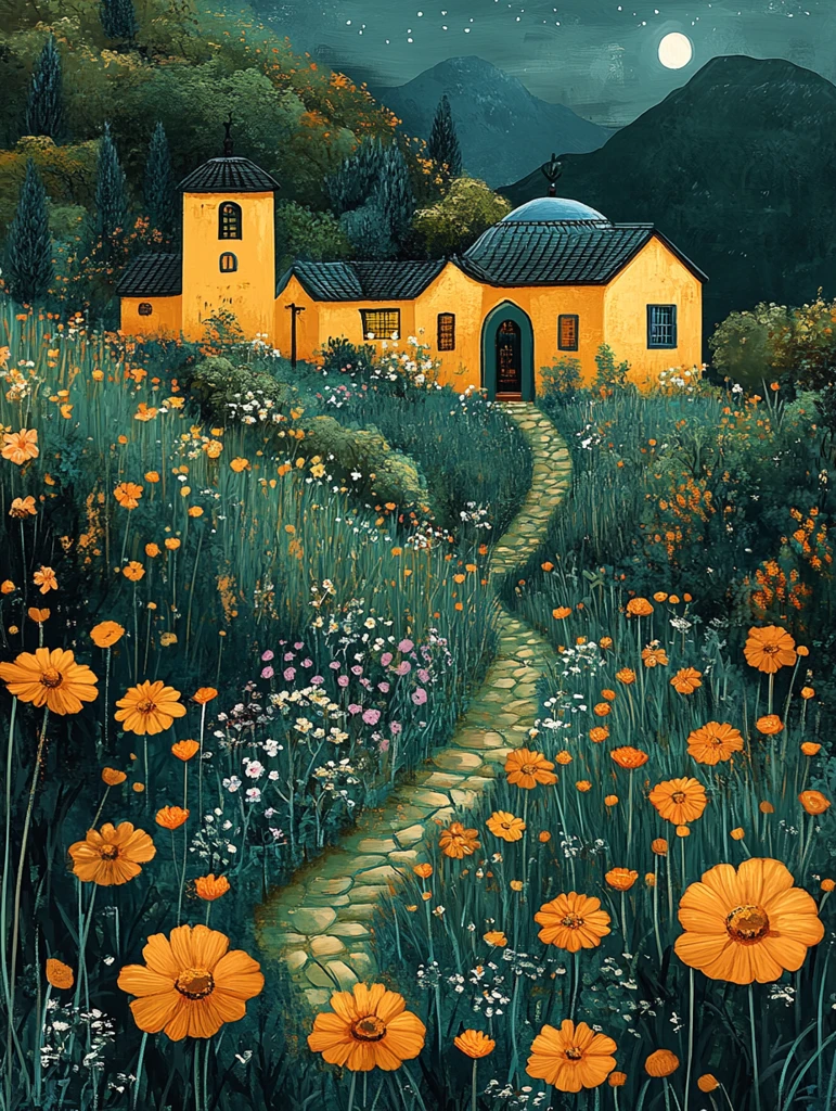 草原轻风夏日图