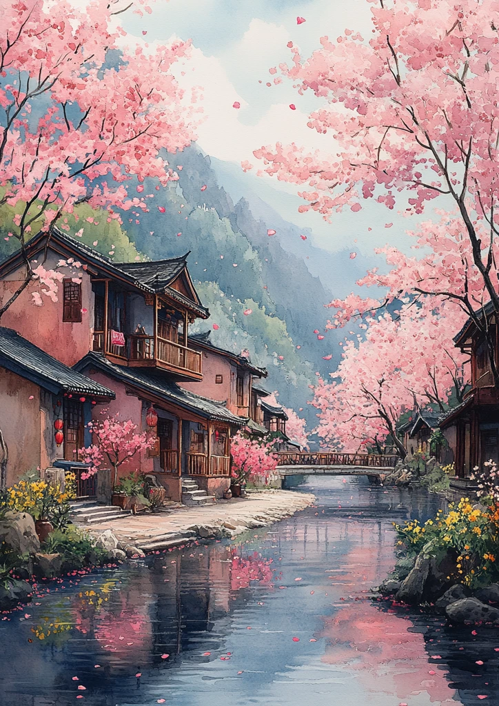 樱花流水人家