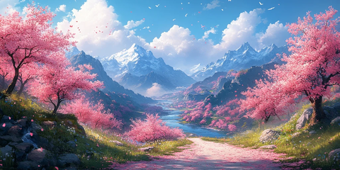 古道穿越幻想景观