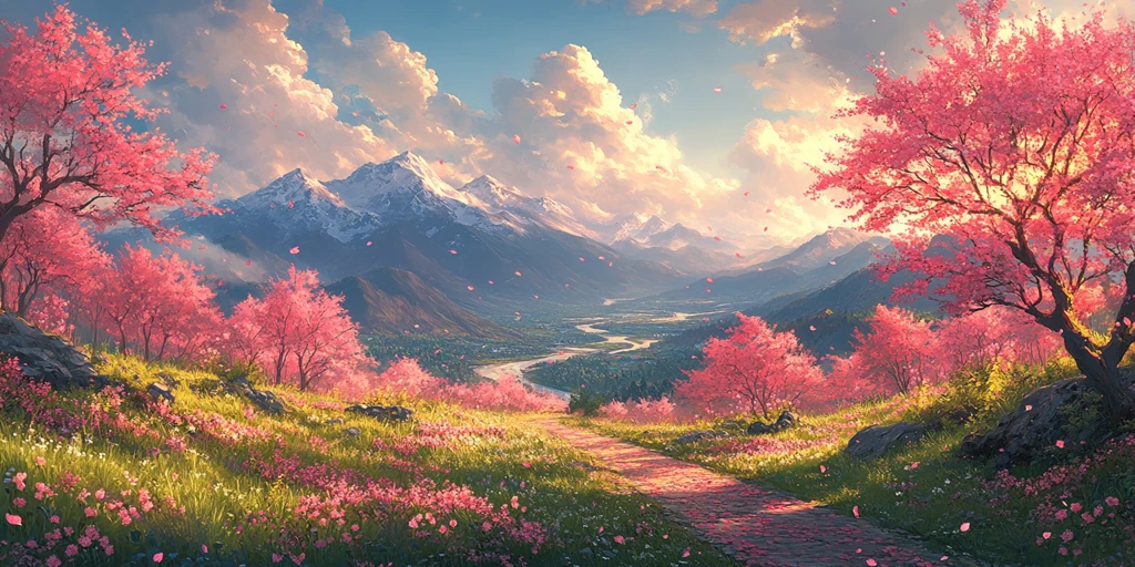 古道穿越幻想景观