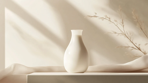 米黄色精致花瓶