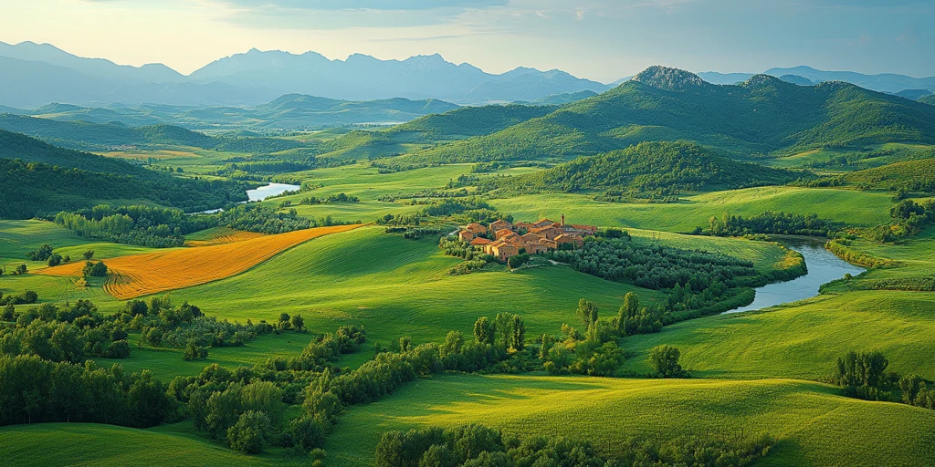 农业土地山川河流