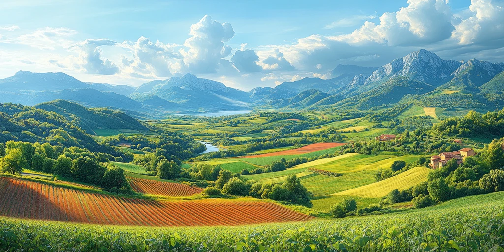 农业土地山川河流